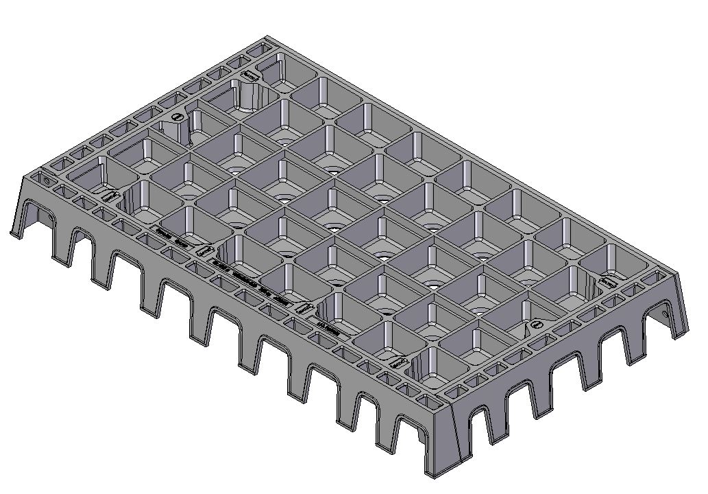 1067mm W x 610mm L Clear Opening, Ductile Iron, Concrete Infill Cover and Frame Assembly, Class E, Galvanised End Plate For Kerb Lintel Installation, Stormwater Side Entry Application