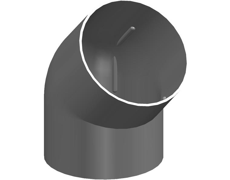 DN75 x 45D Rainwater PVC-U Bend FF SWJ