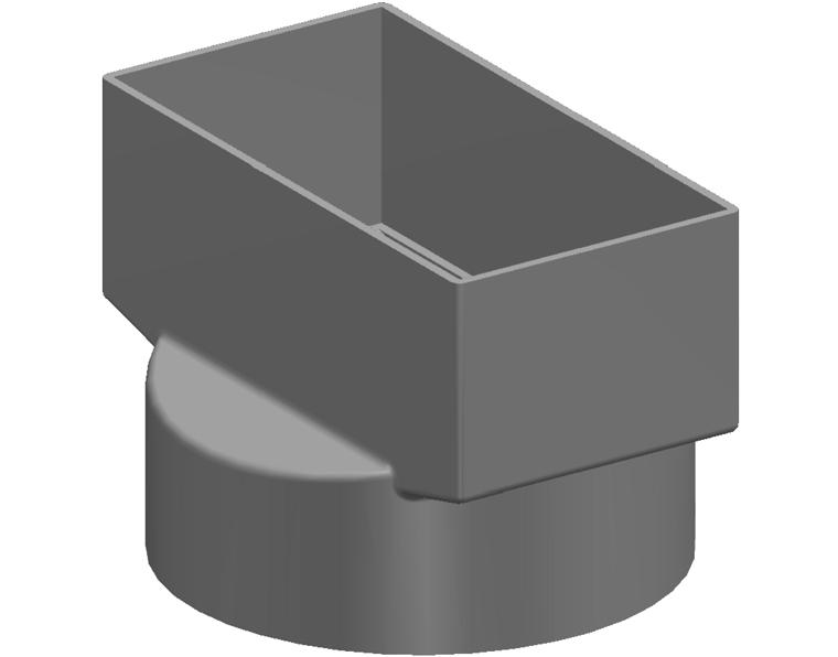 DN90 x DN100 x DN50 Stormwater PVC-U Rectangle Adaptor SWJ