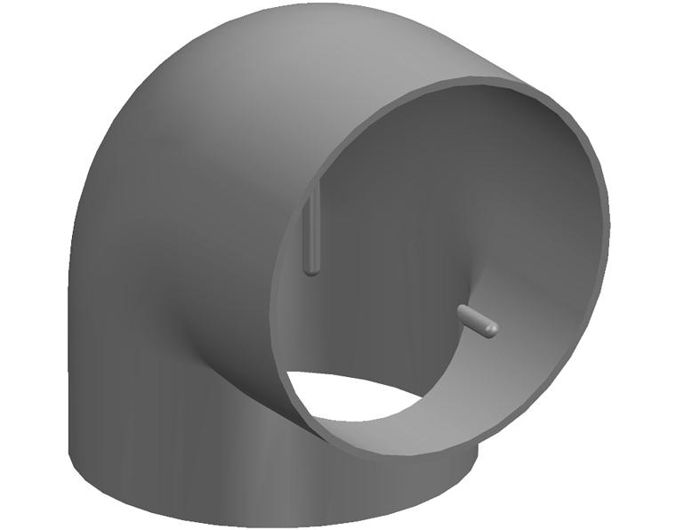 DN75 x 90D Rainwater PVC-U Bend FF SWJ