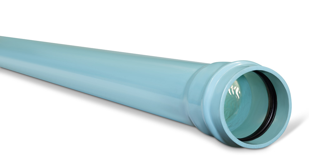 DN225 x 6m PN18 Blue Rhino Series 2 PVC-M Pipe Rieber RRJ