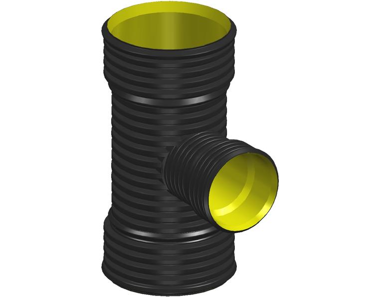 DN450 X dn300 BlackMax® Reducing Tee FFF RRJ (PP Fab)