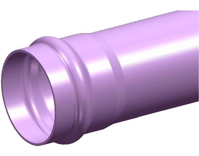 DN225 x 6m PN16 Apollo Purple Series 2 PVC-O Pipe Rieber RRJ