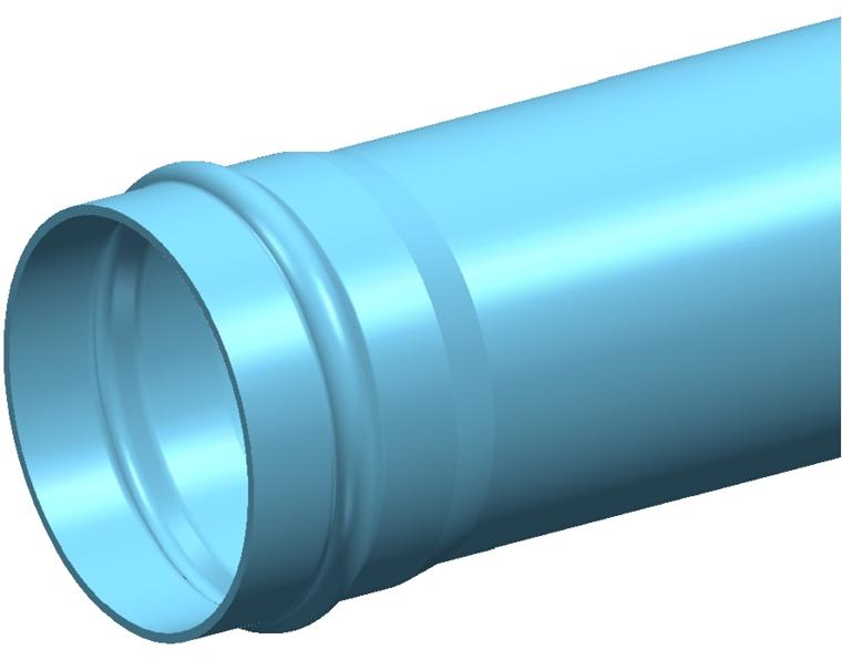 DN450 x 6m PN9 Blue Rhino  Series 2 PVC-M Pipe Reiber RRJ