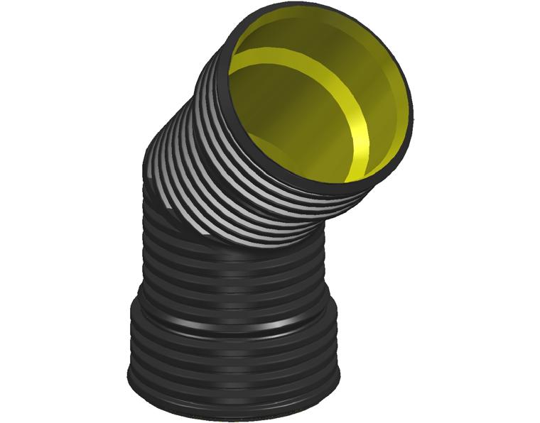 DN525 x 45° BlackMax® Bend FF RRJ (PP Fab)