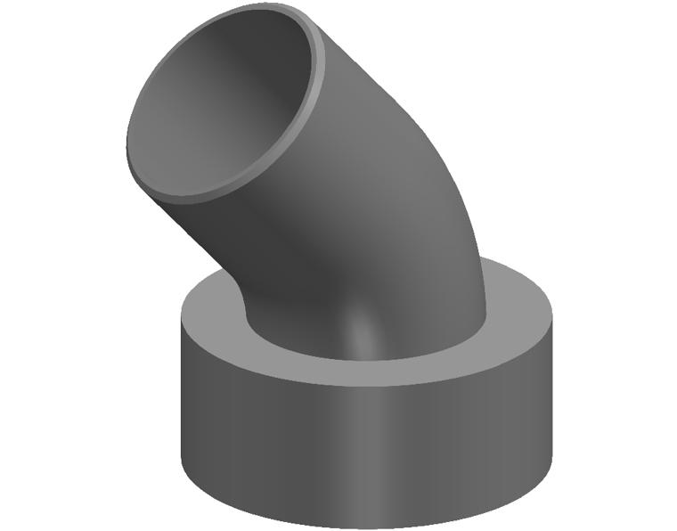 DN50 x DN40 x 42D PVC-U Reducing Bend MF SWJ