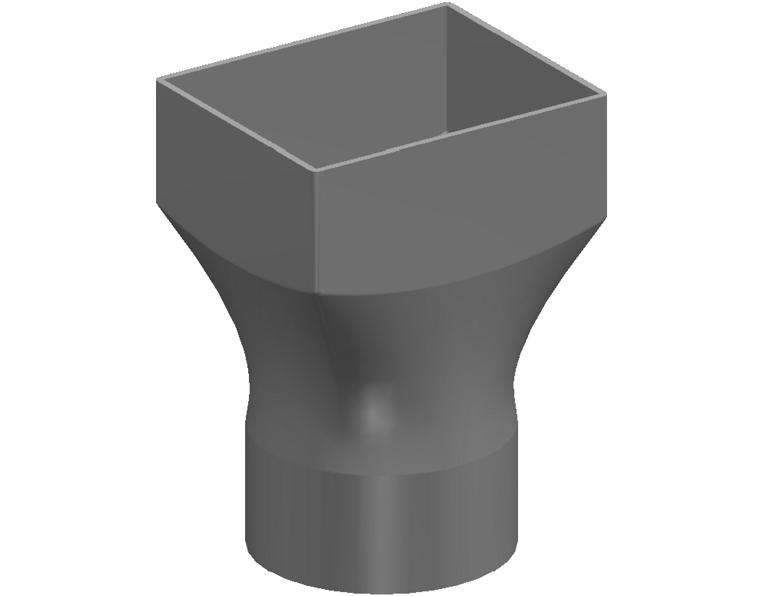 DN75 x DN100 x DN80 Stormwater PVC-U Rectangle Adaptor SWJ