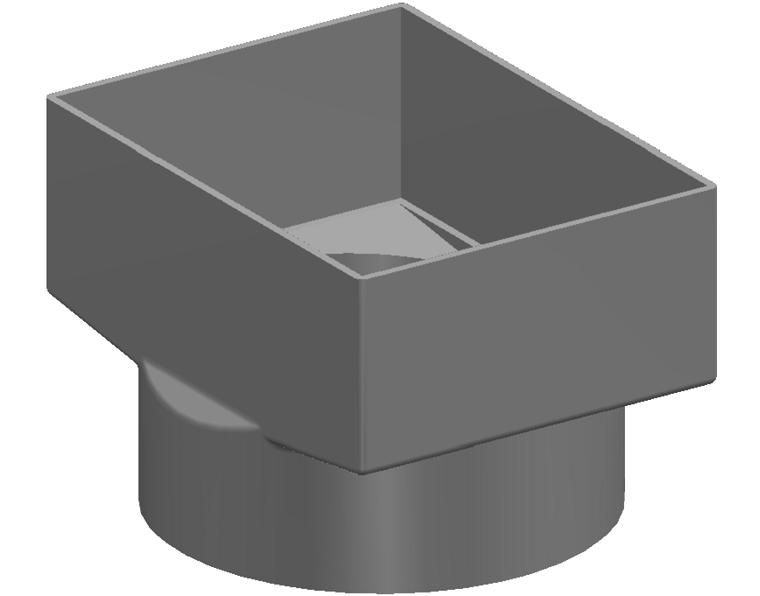 DN90 x DN80 x DN50 Stormwater PVC-U Rectangle Adaptor SWJ