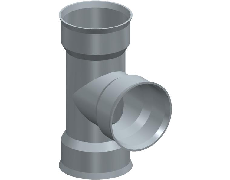 DN300 BlackMax® Equal Tee FFF RRJ (PVC Fab)