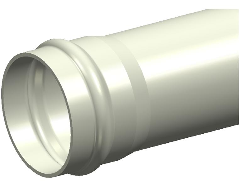 DN300 x 6m PN12.5 Cream Rhino Series 2 PVC-M Pipe Rieber RRJ