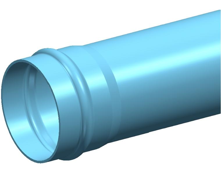 DN375 x 6m PN9 Blue Rhino  Series 2 PVC-M Pipe Reiber RRJ