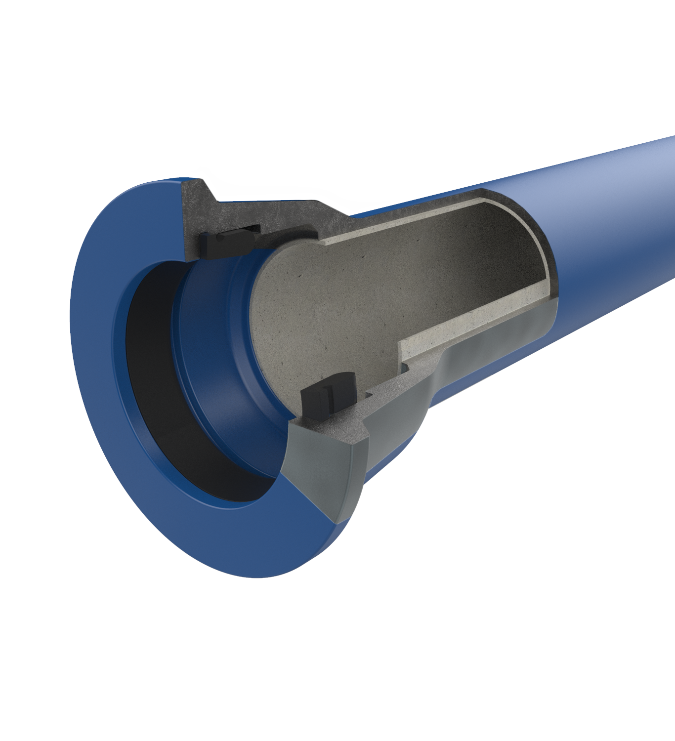 DN375 x 5.5m PN35 Irontite Blue ZN/AL Ductile Iron Pipe RRJ Seal Coat