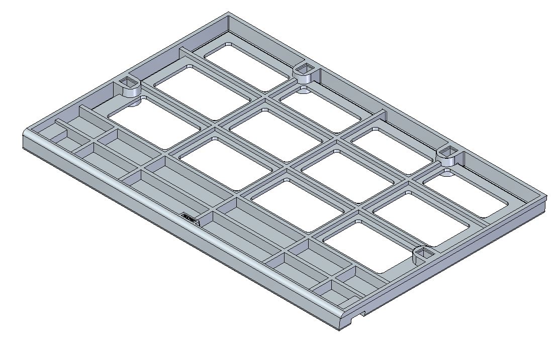 914mm W x 610mm L Clear Opening, Ductile Iron, Side Entry Cast Rib Cover/Lid, Not Prefilled With Concrete