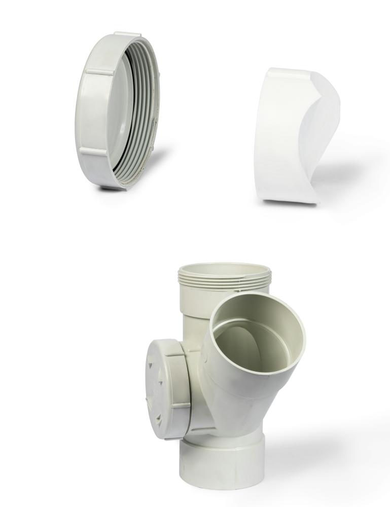 DN100 x 45D DWV PVC-U Side Access RH Junction FF SWJ