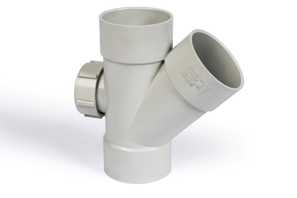 DN65 x 45D DWV PVC-U IO Junction FF SWJ