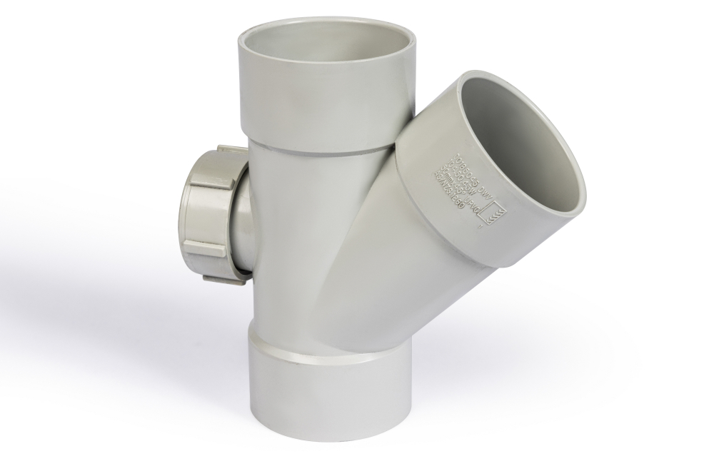 DN50 x 45D DWV PVC-U IO Junction FF SWJ