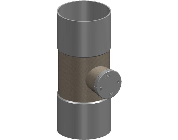 DN300 x DN150 DWV PVC-U Inpection Opening with Threaded Cap FF SWJ