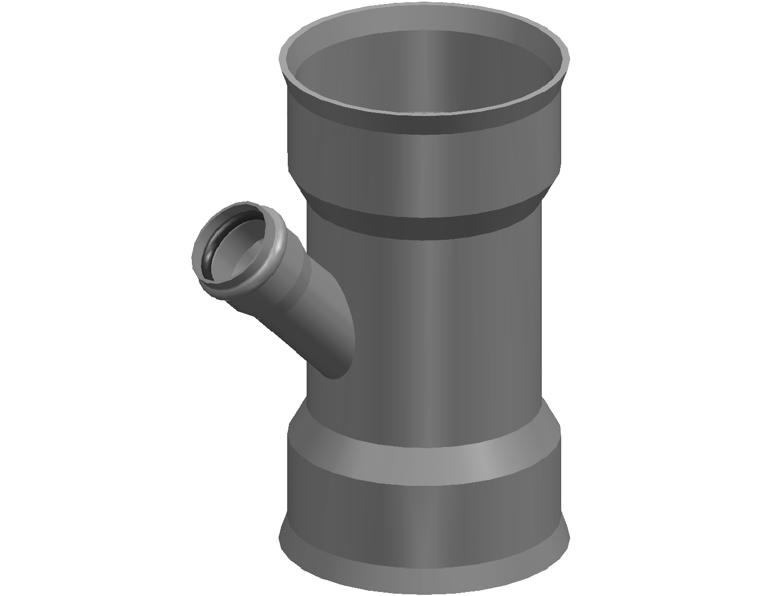 DN300 x dn100 x 45° BlackMax® Reducing Junction FFF DWV RRJ Branch (PVC Fab)