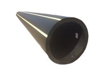 PE100 Polyethylene Pipe Metric DN710 SDR17 x 20 m Black with Cream Stripe