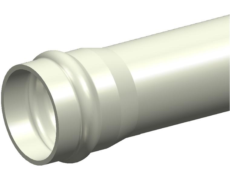 DN200 x 6m PN20 Cream Rhino  Series 2 PVC-M Pipe Rieber RRJ