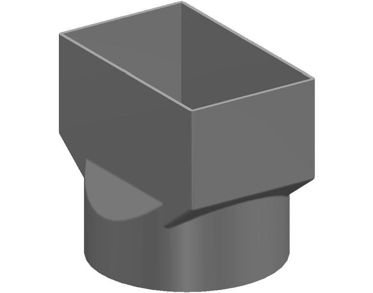 DN90 x DN100 x DN65 Stormwater PVC-U Rectangle Adaptor SWJ