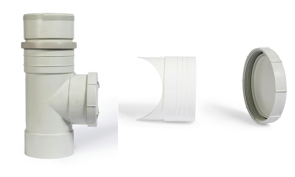 DN150 DWV PVC-U INspection Opening with Expansion Coupling FF SWJ