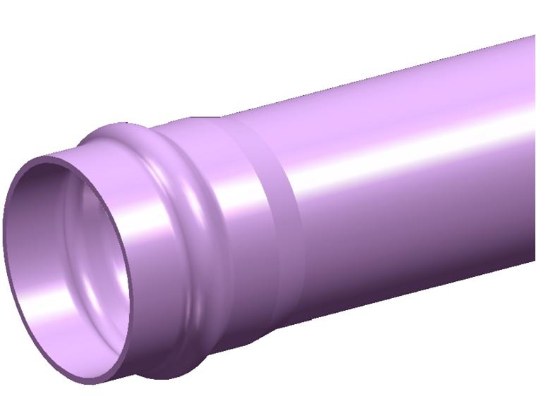 DN200 x 6m PN12.5 Purple Rhino  Series 2 PVC-M Pipe Rieber RRJ