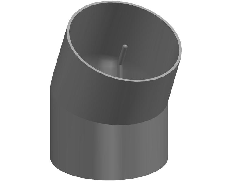 DN75 x 22D Rainwater PVC-U Bend FF SWJ