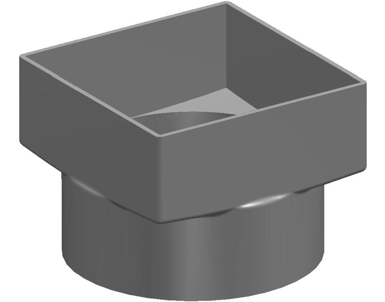 DN100 Stormwater PVC-U Square Kerb Adaptor SWJ