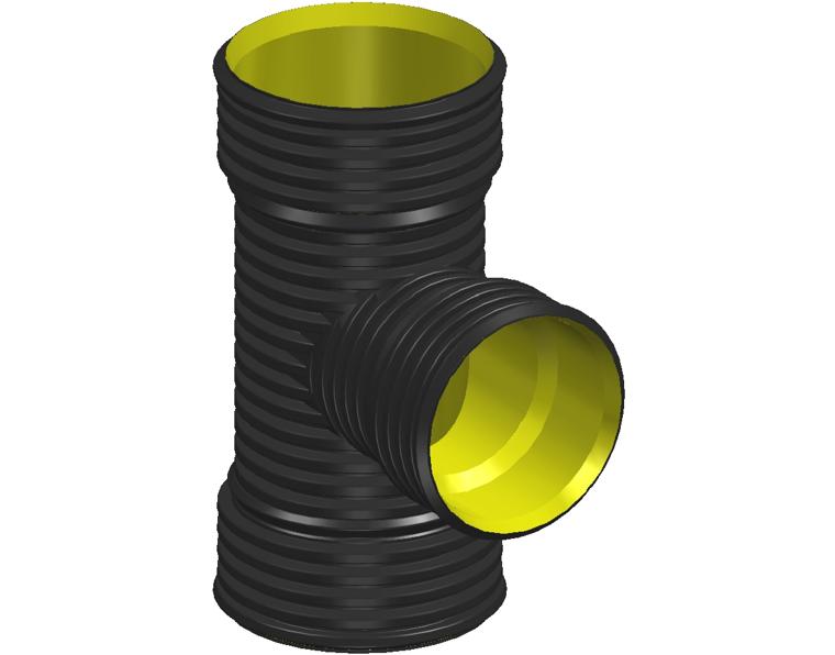 DN525 x dn450 BlackMax® Reducing Tee FFF RRJ (PP Fab)