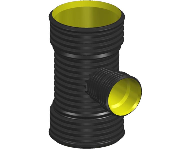 DN525 x dn300 BlackMax® Reducing Tee FFF RRJ (PP Fab)