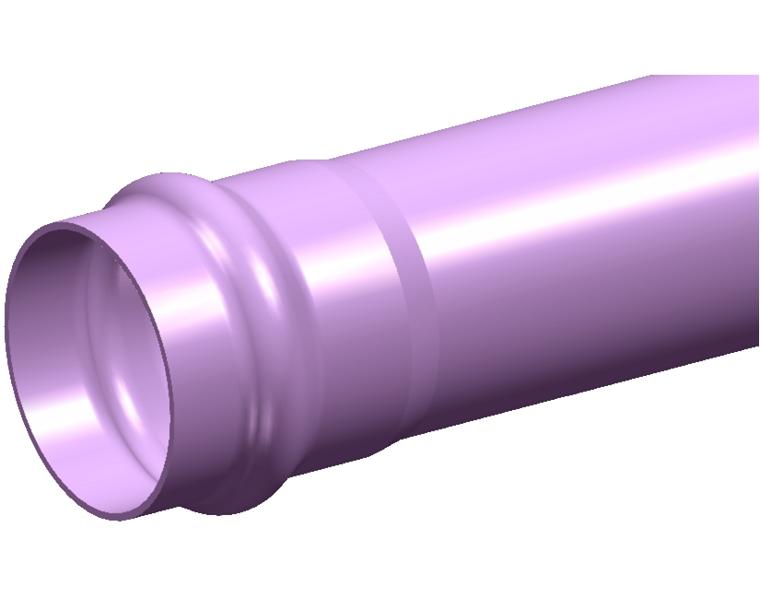 DN150 x 6m PN12.5 Apollo Purple  Series 2 PVC-O Pipe Rieber RRJ