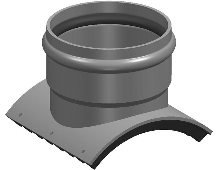 DN375 x dn225 x 90° BlackMax® Stormwater Saddle DWV RRJ (PVC Fab)