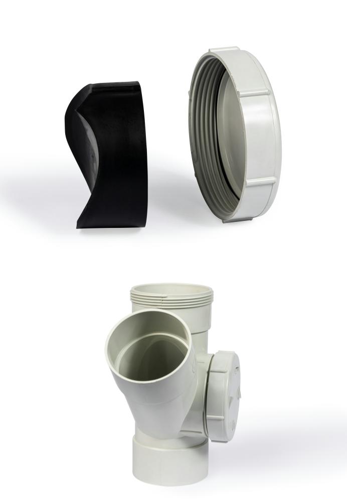 DN100 x 45D DWV PVC-U Side Access LH Junction FF SWJ