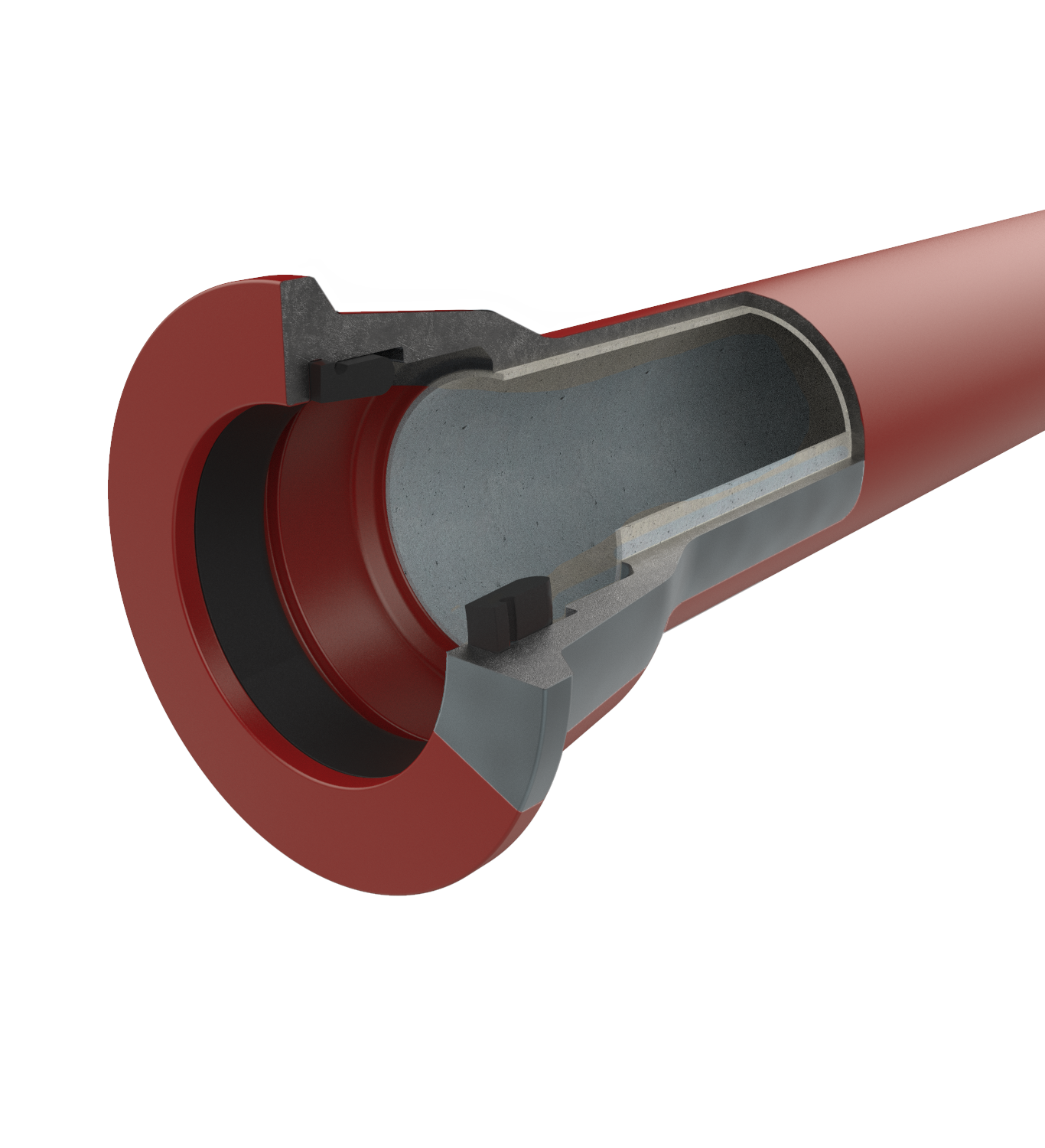 DN500 x 5.5m PN35 Irontite Red ZN/AL Ductile Iron Pipe RRJ CA Lined