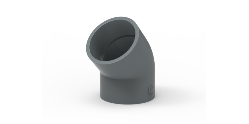 DN375 x 45D Raccord PVC-U Elbow FF SWJ