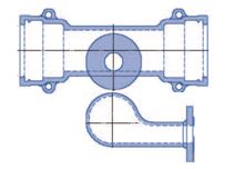 450X150 DI TEE SCOUR S2 SOC/FL NC PN16