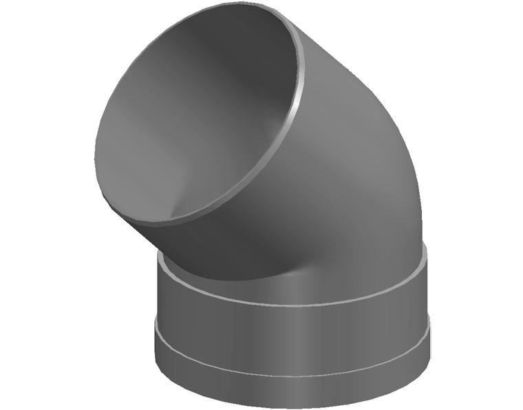 DN75 x 45D Stormwater PVC-U Bend MF SWJ