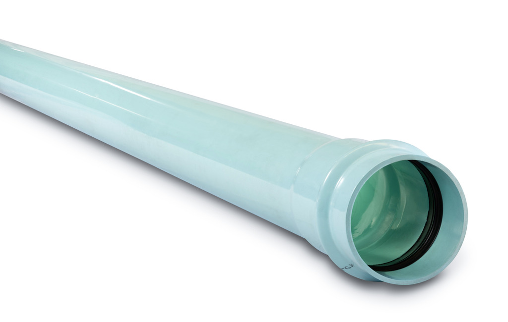 DN100 x 6m PN12.5 Blue Rhino Series 2 PVC-M Pipe Rieber RRJ