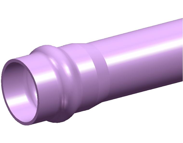 DN100 x 6m PN20 Purple Rhino  Series 2 PVC-M Pipe Rieber RRJ