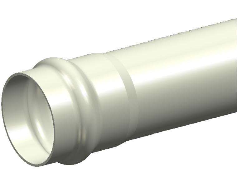 DN150 x 6m PN12.5 Apollo Cream  Series 2 PVC-O Pipe Rieber RRJ