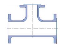 250X150 DI TEE FL NC PN16