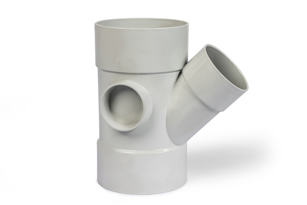 DN100 x DN65 x 45D DWV PVC-U Reducing Junction FF SWJ