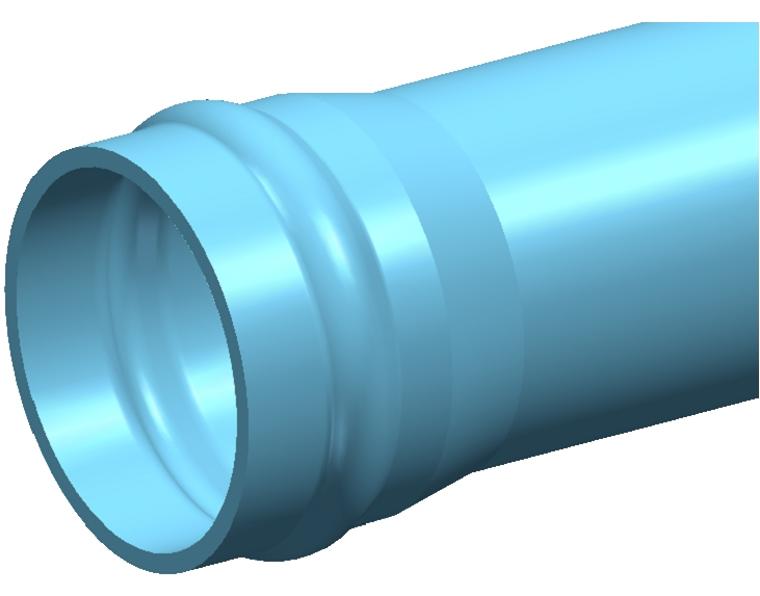 DN375 x 6m PN20 Blue Rhino Series 2 PVC-M Pipe Rieber RRJ