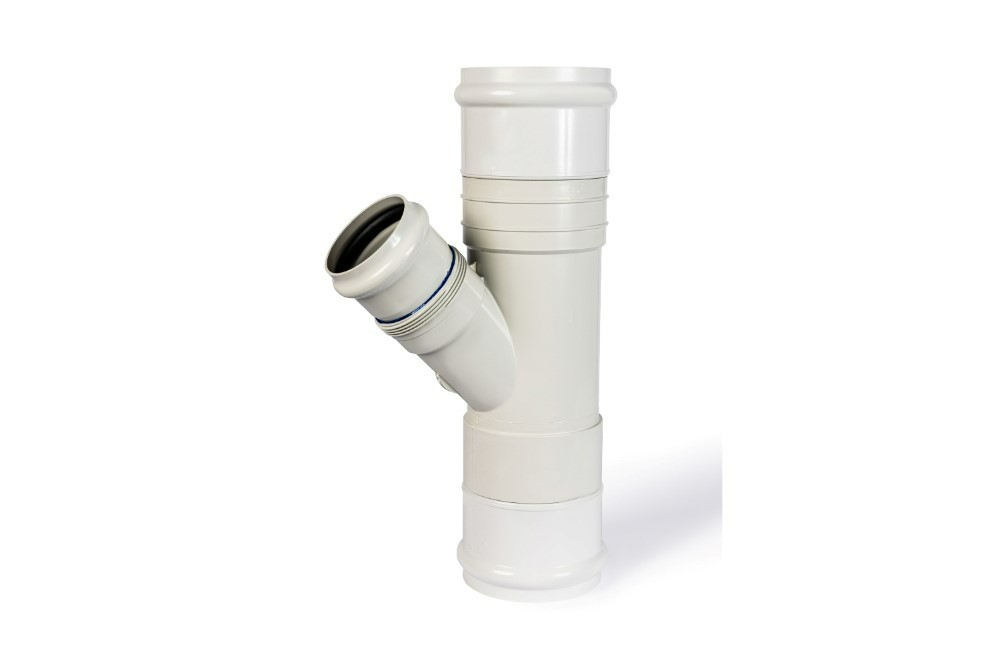 DN300 x DN100 x 45D DWV PVC-U Reducing Junction FF RRJ