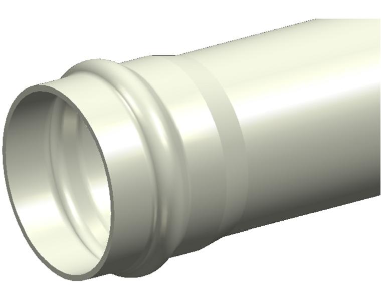 DN250 x 6m PN12.5 Cream Rhino Series 2 PVC-M Pipe Rieber RRJ