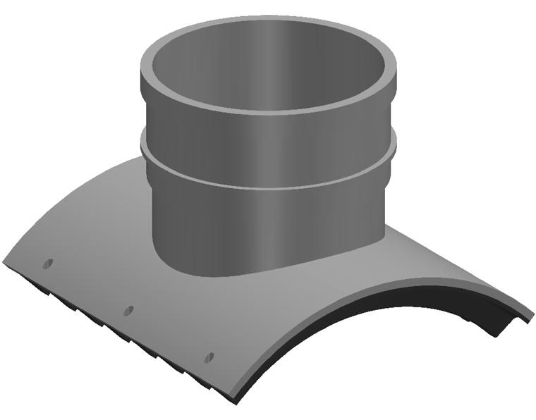 DN300 x dn150 x 90° BlackMax® Stormwater Saddle DWV SWJ Branch (PVC Fab)