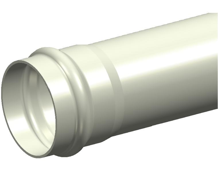 DN250 x 6m PN12.5 Apollo Cream  Series 2 PVC-O Pipe Rieber RRJ