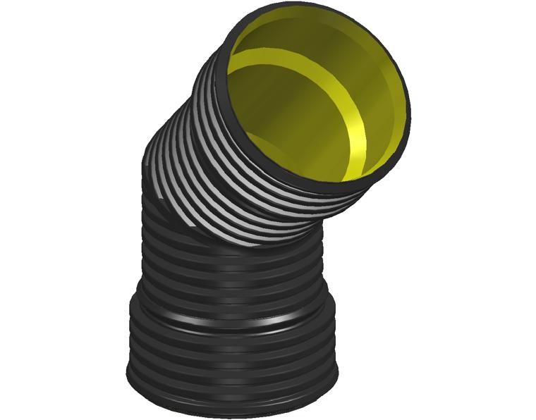 DN450 x 45° BlackMax® Bend FF RRJ (PP Fab)