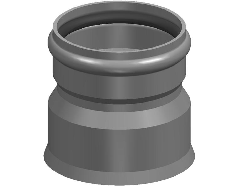 DN375 BlackMax® Adaptor FF RRJ x DWV RRJ (PVC Fab)